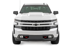 Chevrolet Silverado 1500 Hood Scoop - Rough Country - Summit White - '19-'24 Chevrolet Silverado 1500 Hood Scoop - Rough Country - Summit White - '19-'24